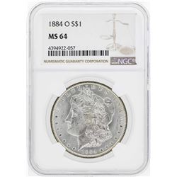 1884-O $1 Morgan Silver Dollar Coin NGC MS64