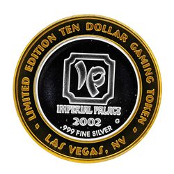 .999 Silver Imperial Palace Hotel & Casino Nevada $10 Gaming Token Limited Editi