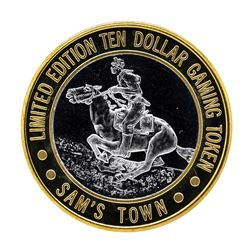 .999 Silver Sam's Town Las Vegas Nevada $10 Casino Limited Edition Gaming Token