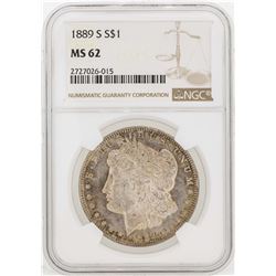 1889-S $1 Morgan Silver Dollar Coin NGC MS62