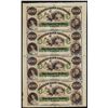 Image 1 : Uncut Sheet of $100 Citizens Bank of Louisiana Obsolete Notes