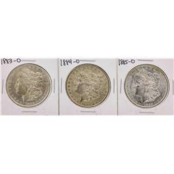 Set of 1883-O to 1885-O $1 Morgan Silver Dollar Coins
