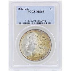 1883-CC $1 Morgan Silver Dollar Coin PCGS MS65