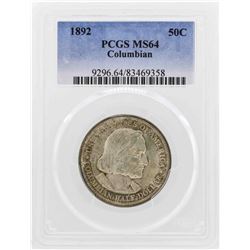1892 Columbian Centennial Commemorative Half Dollar Coin PCGS MS64