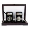 Image 1 : Set of 2001P & D $1 American Buffalo Silver Coins NGC MS69 & PF69 Ultra Cameo