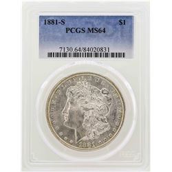 1881-S $1 Morgan Silver Dollar Coin PCGS MS64