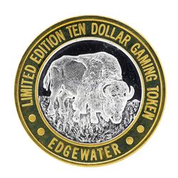 .999 Silver Edgewater Hotel & Casino $10 Casino Limited Edition Gaming Token
