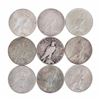 Image 2 : Lot of (9) $1 Peace Silver Dollar Coins