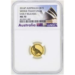 2016P Australia $15 Wedge Tailed Eagle Gold Coin NGC MS70 Early Releases