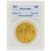 Image 1 : 1927 $20 St. Gaudens Double Eagle Gold Coin PCGS MS62