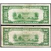 Image 2 : Lot of (2) 1928B $20 Federal Reserve Notes