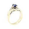 Image 4 : 14KT Yellow Gold 1.01 ctw Sapphire and Diamond Ring