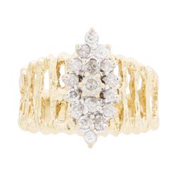 14KT Yellow Gold 0.25 ctw Diamond Ring