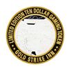 Image 1 : .999 Silver Gold Strike Inn Boulder City, Nevada $10 Limited Edition Casino Gami