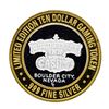 Image 2 : .999 Silver Gold Strike Inn Boulder City, Nevada $10 Limited Edition Casino Gami