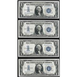 Lot of (4) Consecutive 1934 $1 Silver Certificate Notes