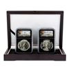 Image 1 : Set of 2001P & D $1 American Buffalo Silver Coins NGC MS69 & PF69 Ultra Cameo