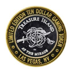 .999 Silver Treasure Island Las Vegas $10 Casino Gaming Token Limited Edition
