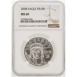 2008 $100 American Eagle Platinum Coin NGC MS69