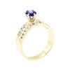Image 4 : 14KT Yellow Gold 0.83 ctw Sapphire and Diamond Ring