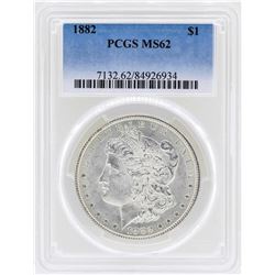 1882 $1 Morgan Silver Dollar Coin PCGS MS62