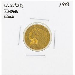 1913 $2 1/2 Indian Head Quarter Eagle Gold Coin