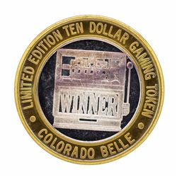.999 Silver Colorado Belle Laughlin, Nevada $10 Casino Limited Edition Gaming To