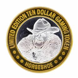 .999 Silver Binions Horseshoe $10 Casino Limited Edition Gaming Token