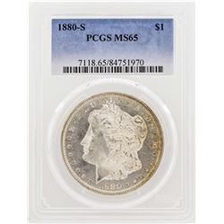 1880-S $1 Morgan Silver Dollar Coin PCGS MS65