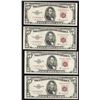 Image 1 : Lot of (4) 1953B $5 Legal Tender Notes