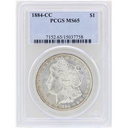 1884-CC $1 Morgan Silver Dollar Coin PCGS MS65