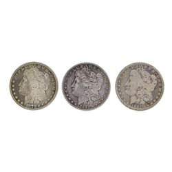 Lot of 1879-S to 1881-S $1 Morgan Silver Dollar Coins