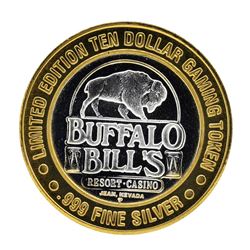 .999 Silver Buffalo Bills Resort & Casino $10 Limited Edition Gaming Token