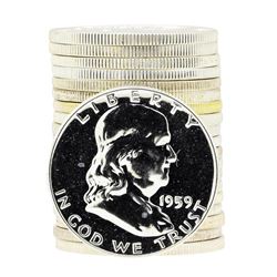 Roll of (20) 1961 Proof Franklin Half Dollar Silver Coins