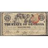 Image 1 : 1863 Twenty Five Cents The State of Georgia Obsolete Bank Note