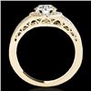 Image 2 : 1.5 CTW H-SI/I Certified Diamond Solitaire Halo Ring 10K Yellow Gold - REF-180M2F - 34071