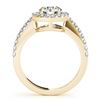 Image 2 : 1.02 CTW Certified VS/SI Diamond Solitaire Halo Ring 18K Yellow Gold - REF-208X2R - 26331