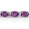 Image 2 : 22.60 CTW Amethyst Bracelet 10K White Gold - REF-57N6A - 14218