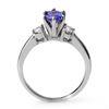 Image 2 : 1.25 CTW Tanzanite & Diamond Ring 18K White Gold - REF-53A8V - 11229