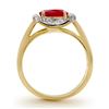 Image 2 : 2.33 CTW Ruby & Diamond Men's Ring 10K Yellow Gold - REF-47N6A - 13492