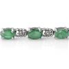 Image 2 : 8.10 CTW Emerald Bracelet 18K White Gold - REF-94H5M - 13643