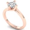 Image 2 : 1 CTW Certified VS/SI Diamond Solitaire Ring 14K Rose Gold - REF-278M3F - 30397