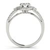 Image 2 : 1 CTW Certified VS/SI Diamond Solitaire Halo Ring 18K White Gold - REF-192W7H - 26805
