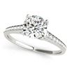Image 2 : 2.33 CTW Certified VS/SI Diamond Solitaire 2Pc Wedding Set 14K White Gold - REF-615M2F - 31604
