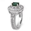 Image 2 : 2.08 CTW Blue Sapphire & Diamond Ring 18K White Gold - REF-96H5M - 10991