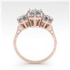Image 4 : 2 CTW Past Present Future Certified VS/SI Princess Diamond Ring 18K Rose Gold - REF-414V2Y - 35783