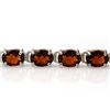 Image 2 : 28.0 CTW Garnet Bracelet 10K White Gold - REF-70M2F - 14117