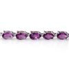 Image 2 : 10.10 CTW Amethyst Bracelet 14K White Gold - REF-64W9H - 13920