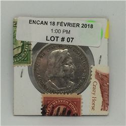 1893 Commemorative USA Half Silver Dollar -Columbian Exposition Chicago -1492