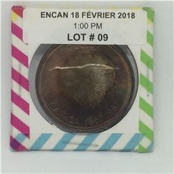 1967-1867 Canada Silver Dollar the Goose-Amazing Toning